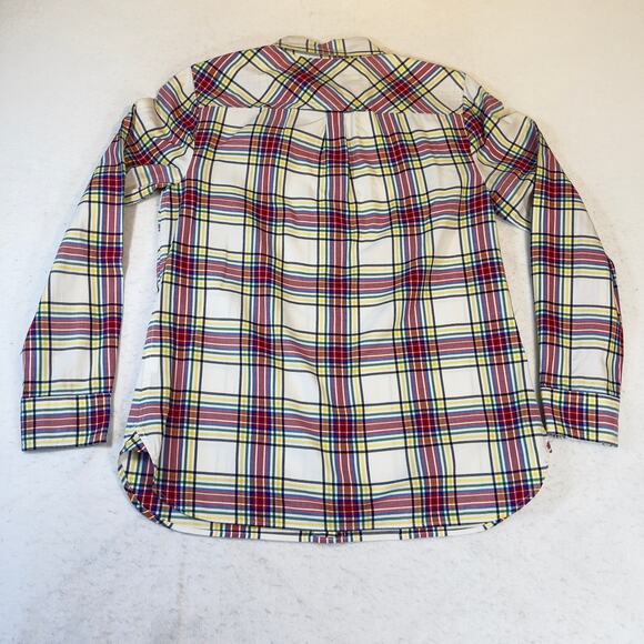 Talbots Button Shirt Woman's Small Long Sleeve Multi Color Plaid All Cotton - Picture 10 of 11